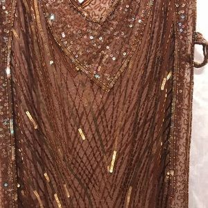 Hand beaded slip dress